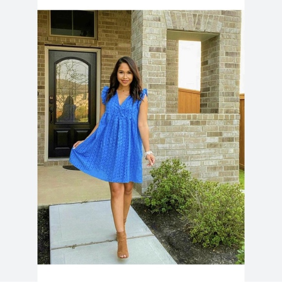 💙🦋NWOT EYELET ROMPER-dress - Picture 3 of 16